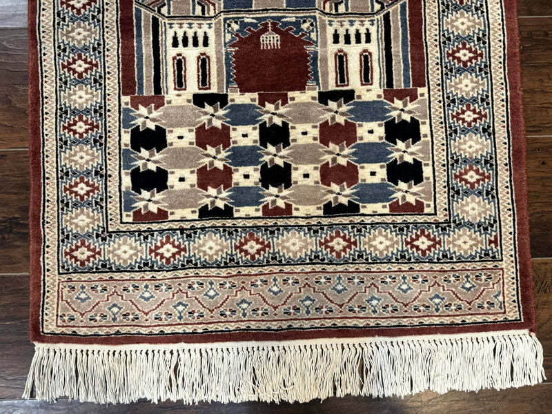 Small Pakistani Bokhara Prayer Rug 2.7 x 4 by Jewel Rugs