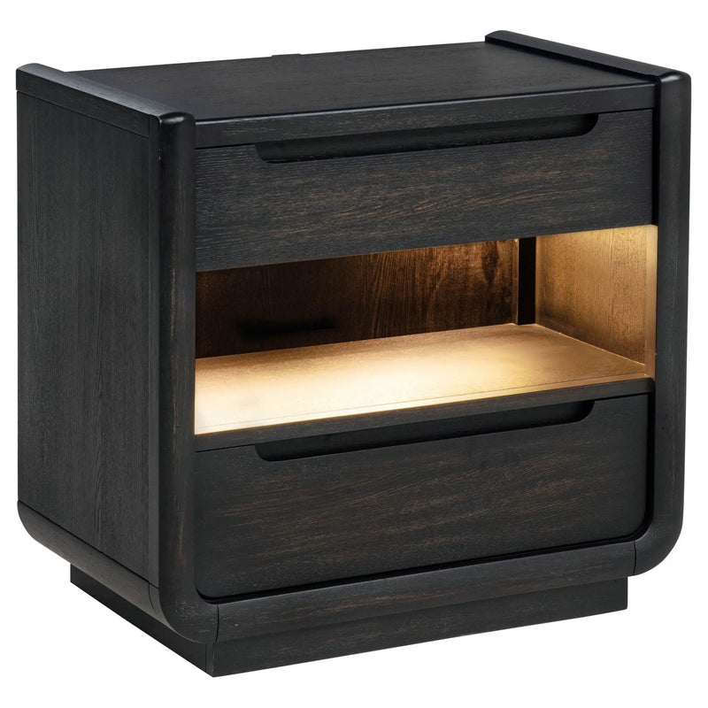 Leandro 5-piece Eastern King Bedroom Set Burnished Black by Unique Piece Furniture