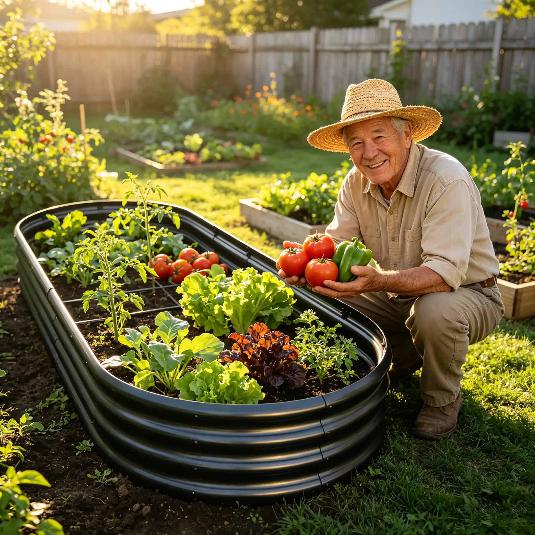 Galvanized Raised Garden Bed 8x4x1ft by HouseOfZazla