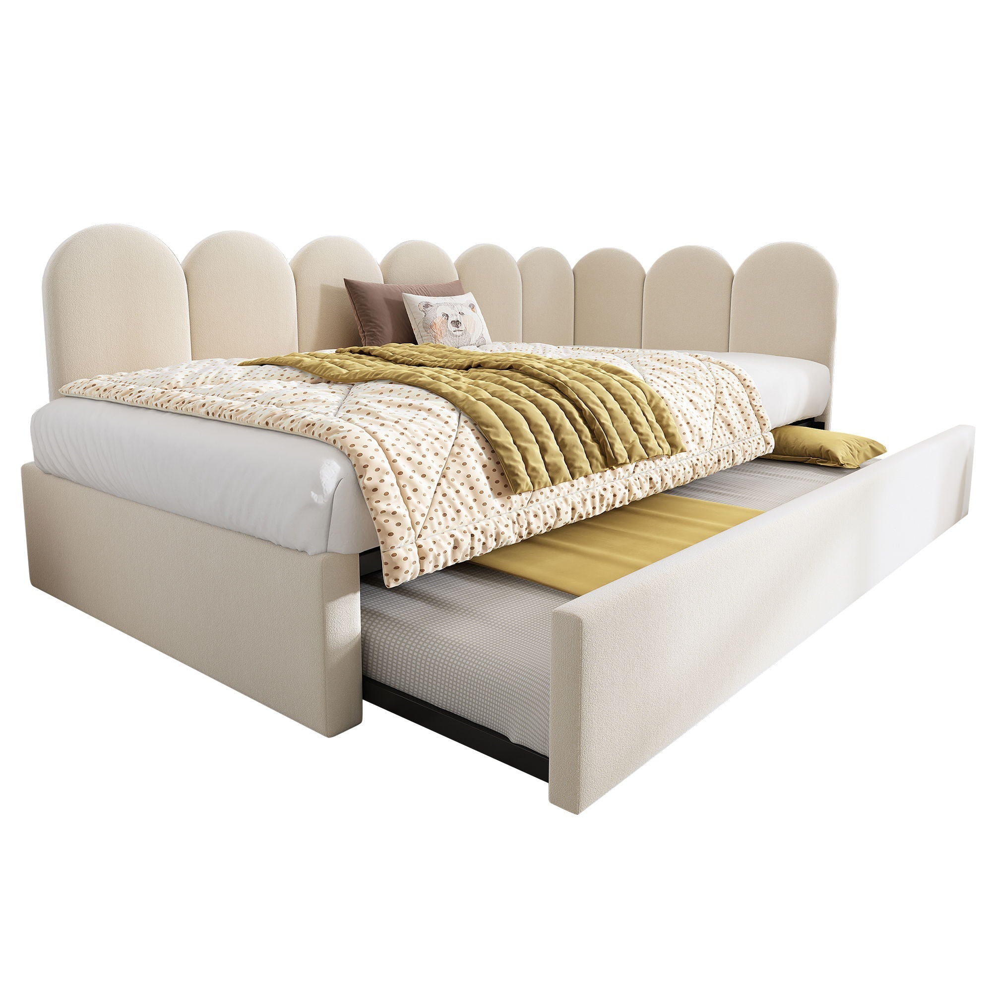 Upholstered Daybed With Metal Slatted Base by HouseOfZazla