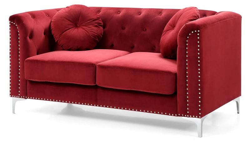 Stylish Sloped Arm Loveseat by Unique Piece Furniture