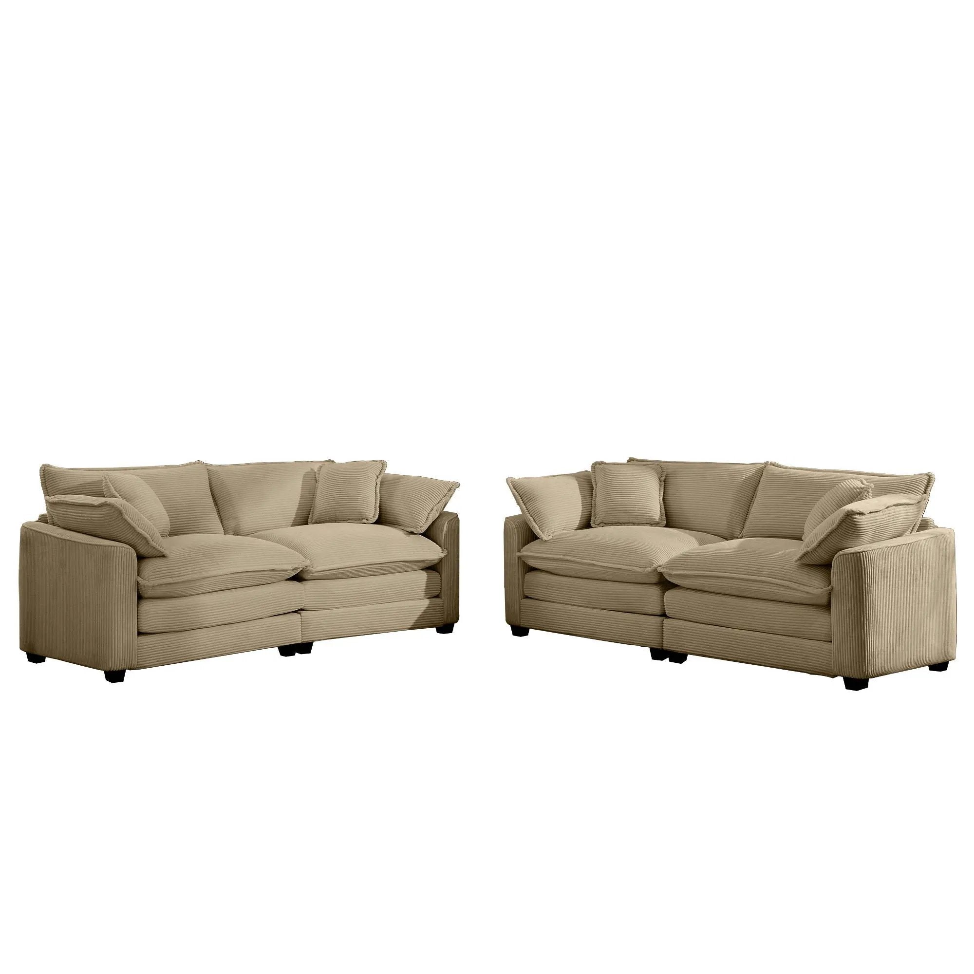 Elegant Oversized Sectional Sofa Set With Deep Seats And Flexible Layout by Unique Piece Furniture