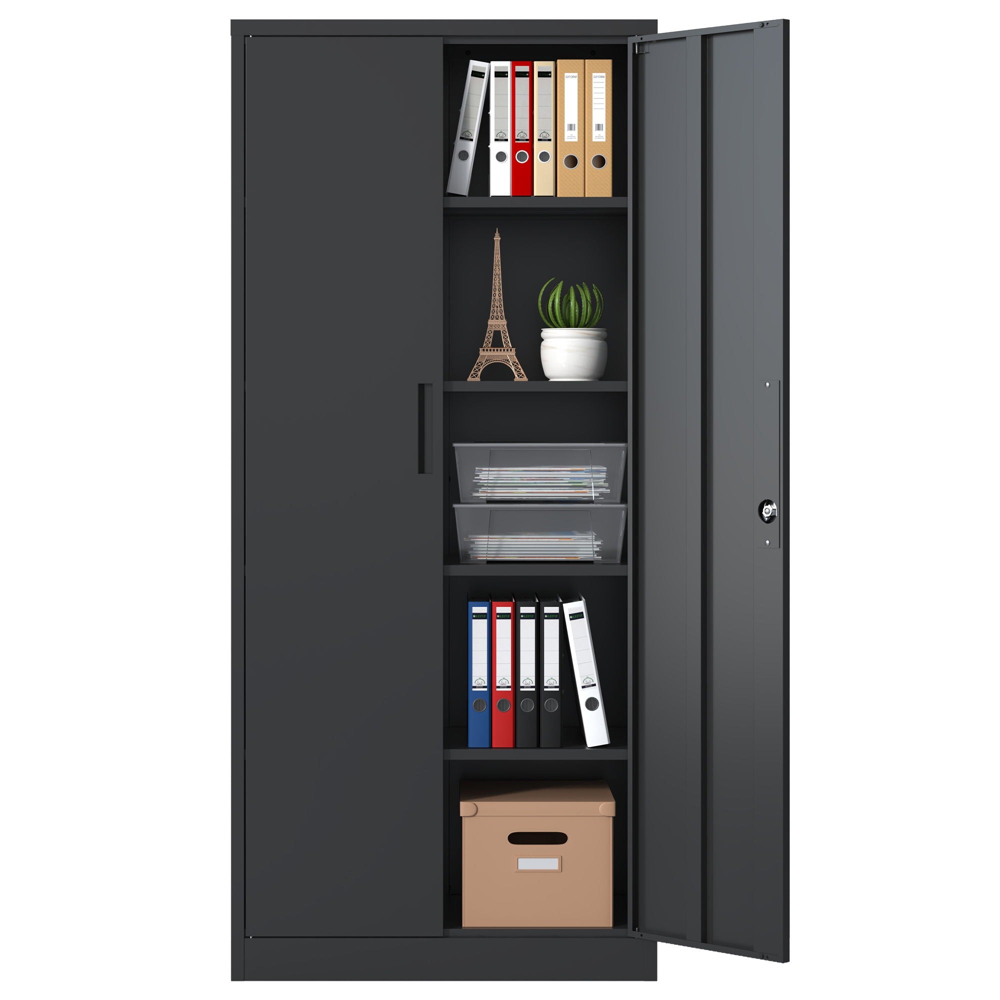 Heavy Metal Garage Storage Cabinet With Locking Doors, Steel, Adjustable Shelves by HouseOfZazla