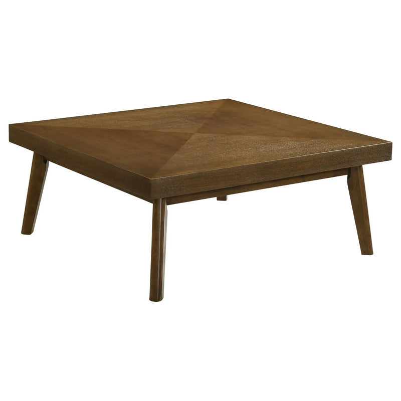 Westerly Square Wood Coffee Table Walnut Brown by Unique Piece Furniture