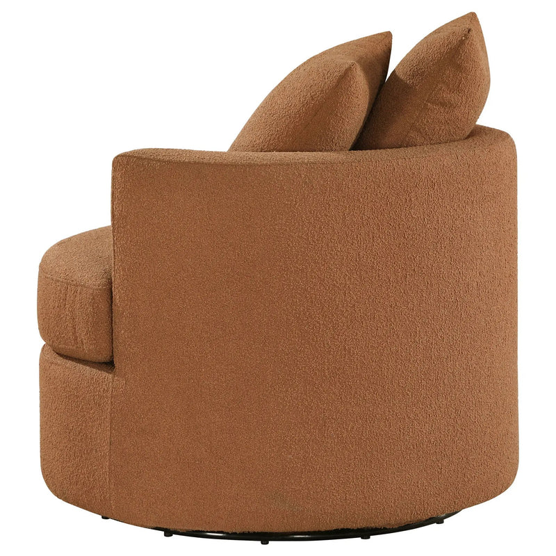 Debbie Upholstered Swivel Accent Chair Burnt Orange by Unique Piece Furniture