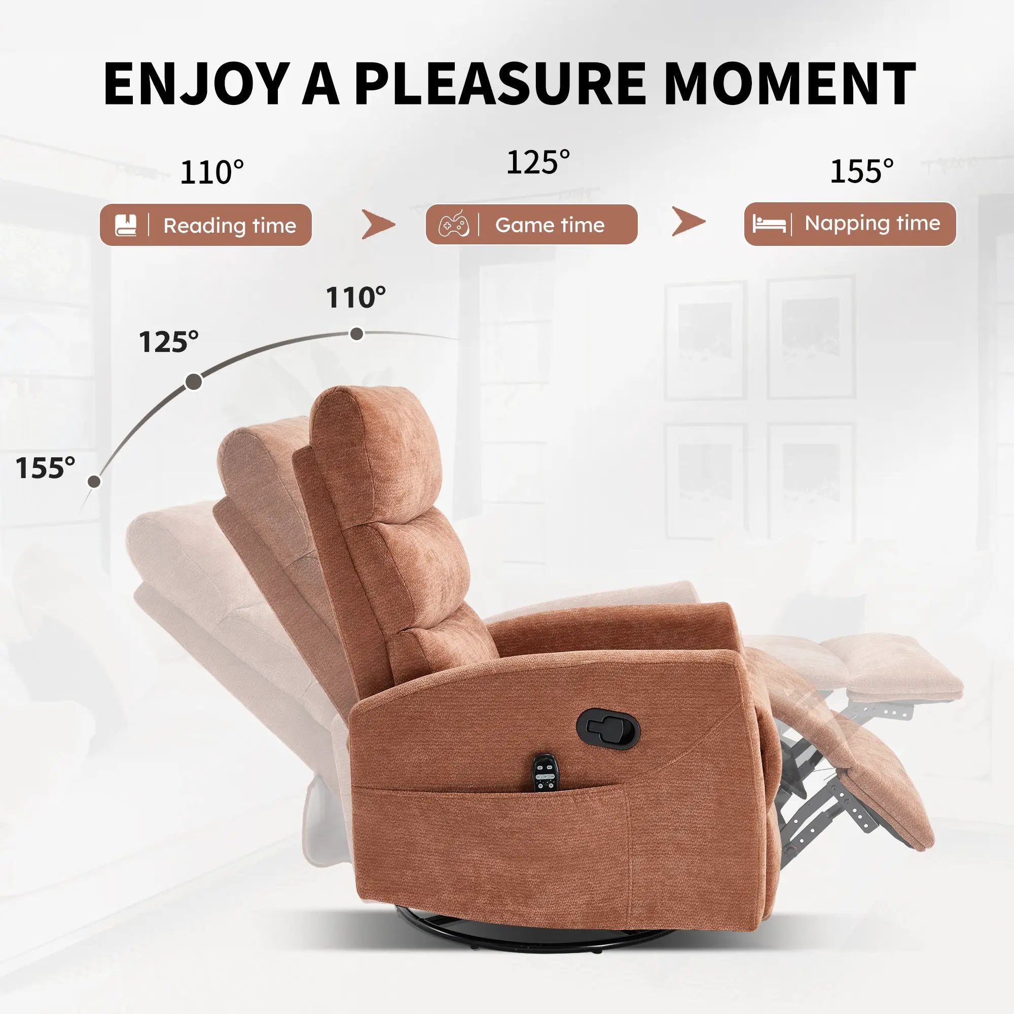 Heat Massage Manual Recliner Chair by HouseOfZazla