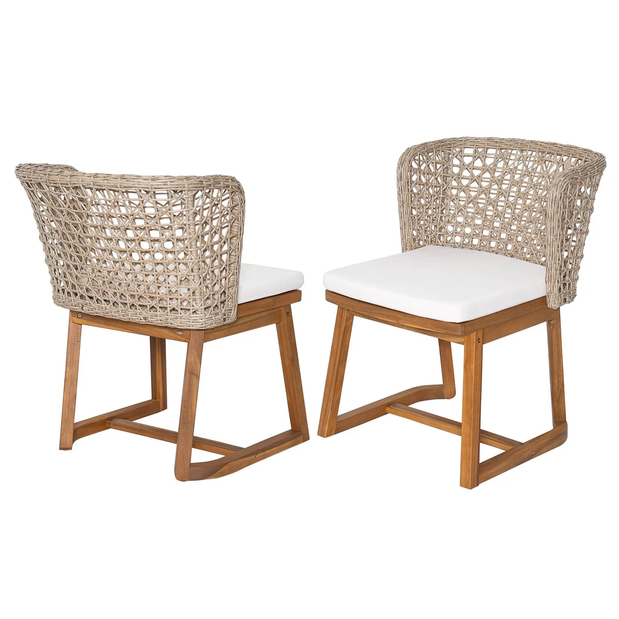Outdoor Acacia Wood Dining Chairs (Set of 2) by HouseOfZazla