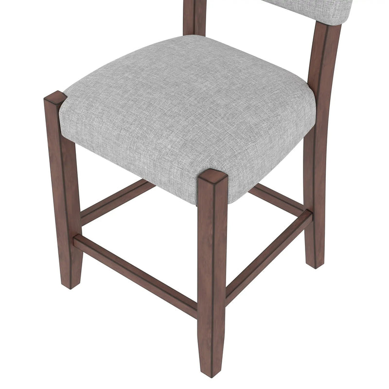 5 Piece Counter Height Dining Set, Bar Table With 4 Upholstered Chairs by HouseOfZazla