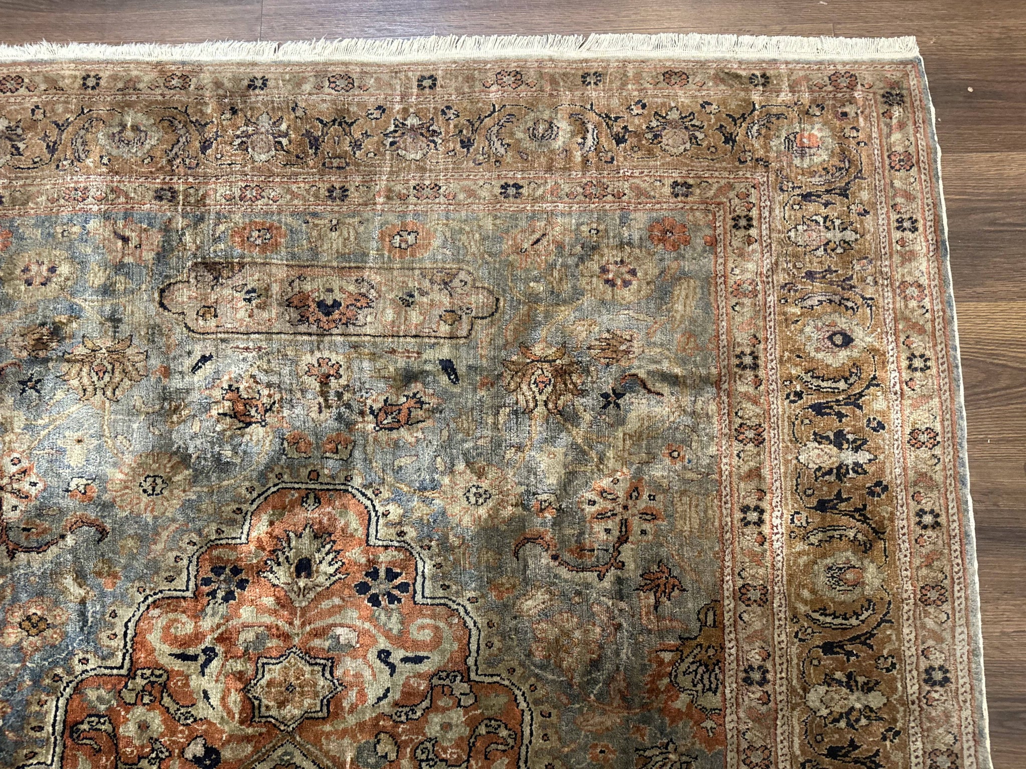 Silk Turkish Kayseri Rug 5x7, Light Blue by Jewel Rugs