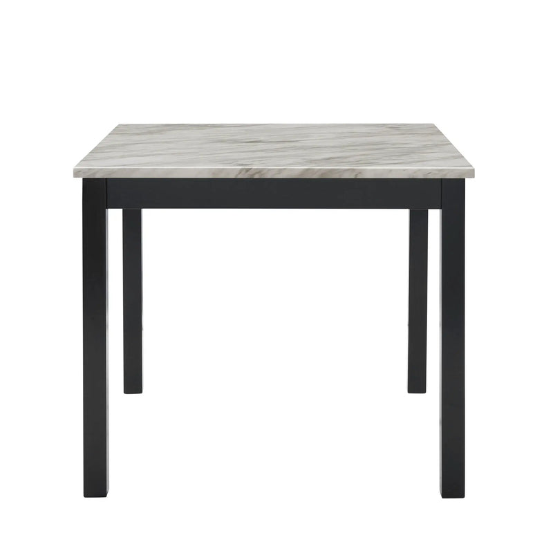 Modern 5 Piece Counter Height Dining Set With Tufted Nail Head Chairs