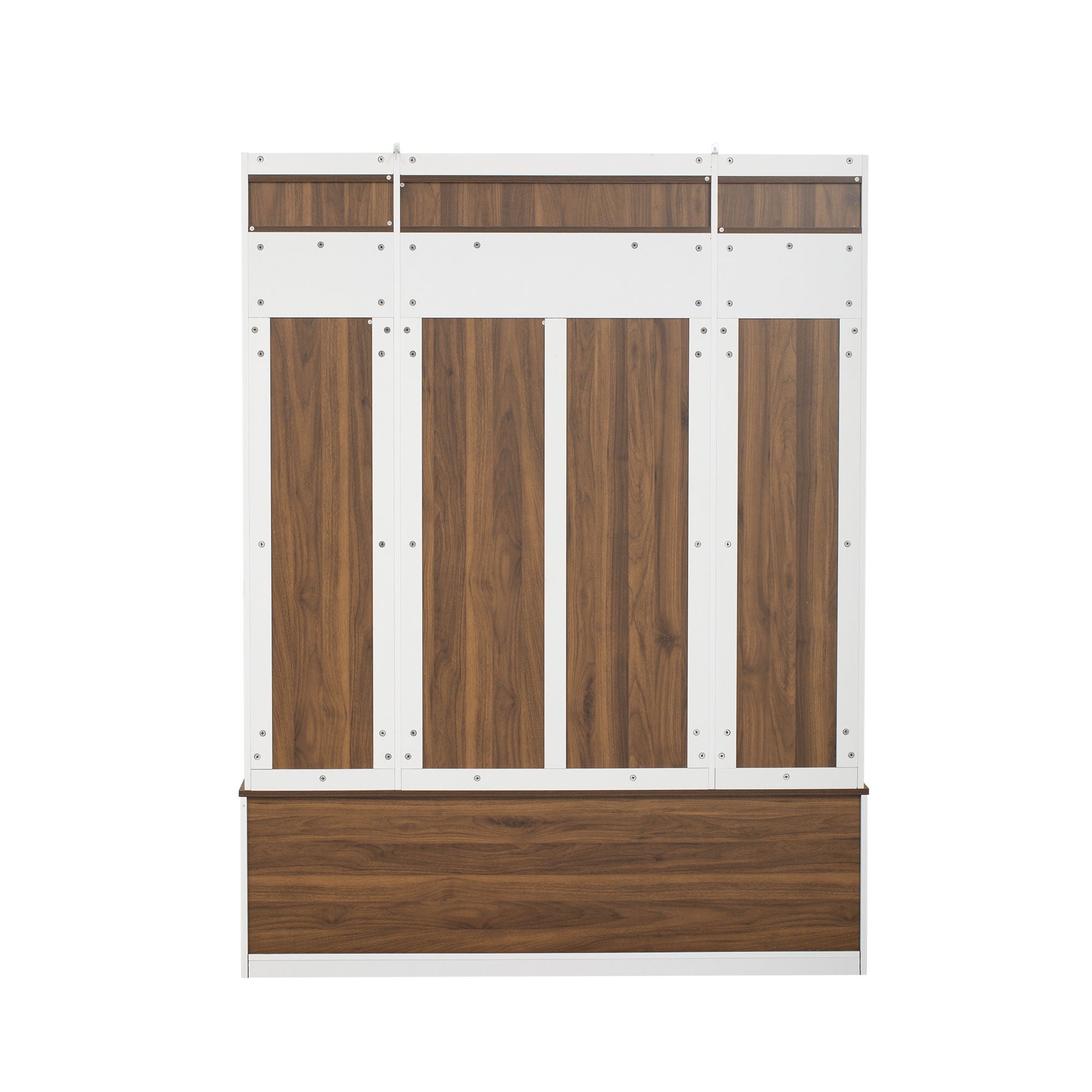 5 In 1 Entryway Bench With Coat Rack, 7 Sturdy Hooks, 2 Spacious Drawers And Adjustable Shelves by HouseOfZazla
