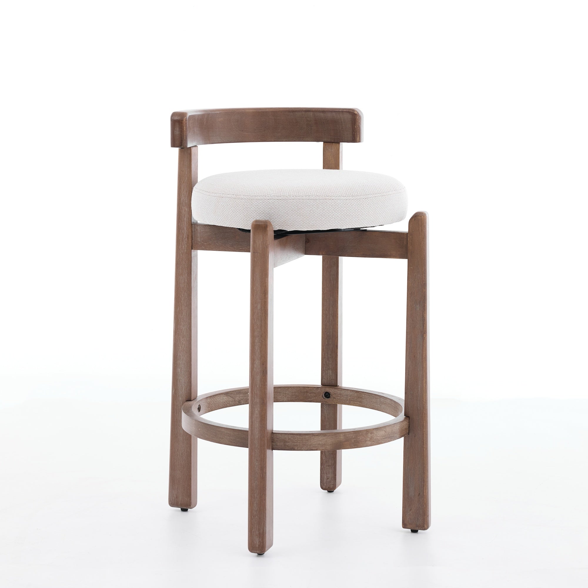 Set of 2 Swivel Counter Stools with Mid-Century Modern Design by HouseOfZazla