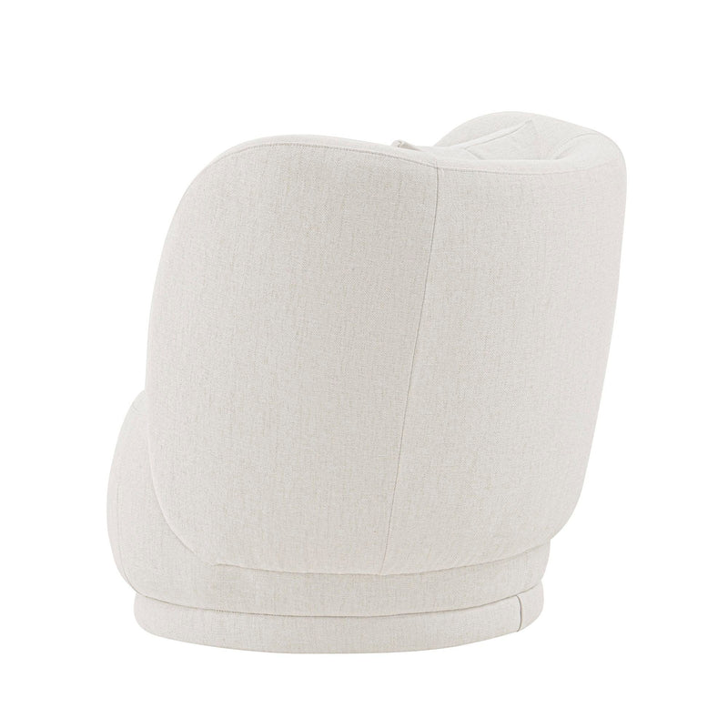 Weave - Accent Chair With Pillow, Comfortable Seating For Living Room - Cream by HouseOfZazla