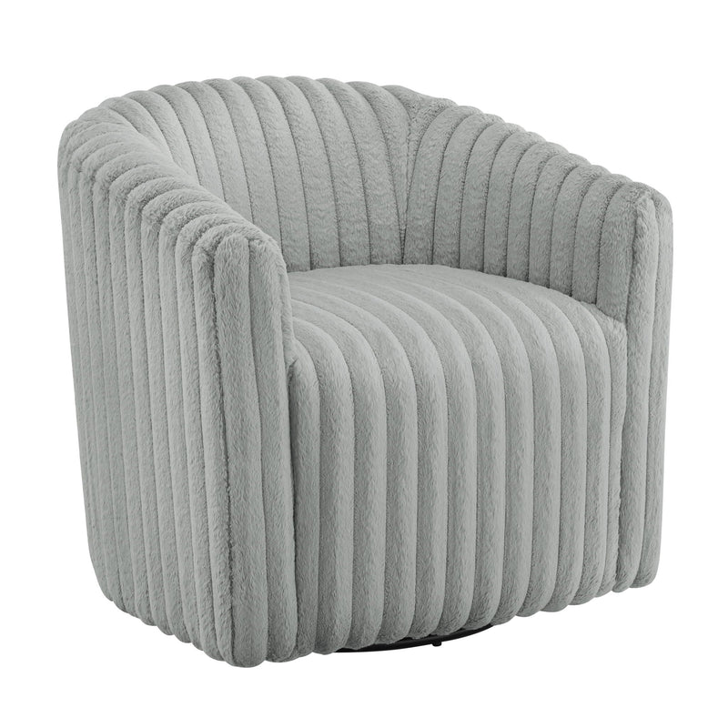 Alexa - Barrel Swivel Chair - Gray by HouseOfZazla