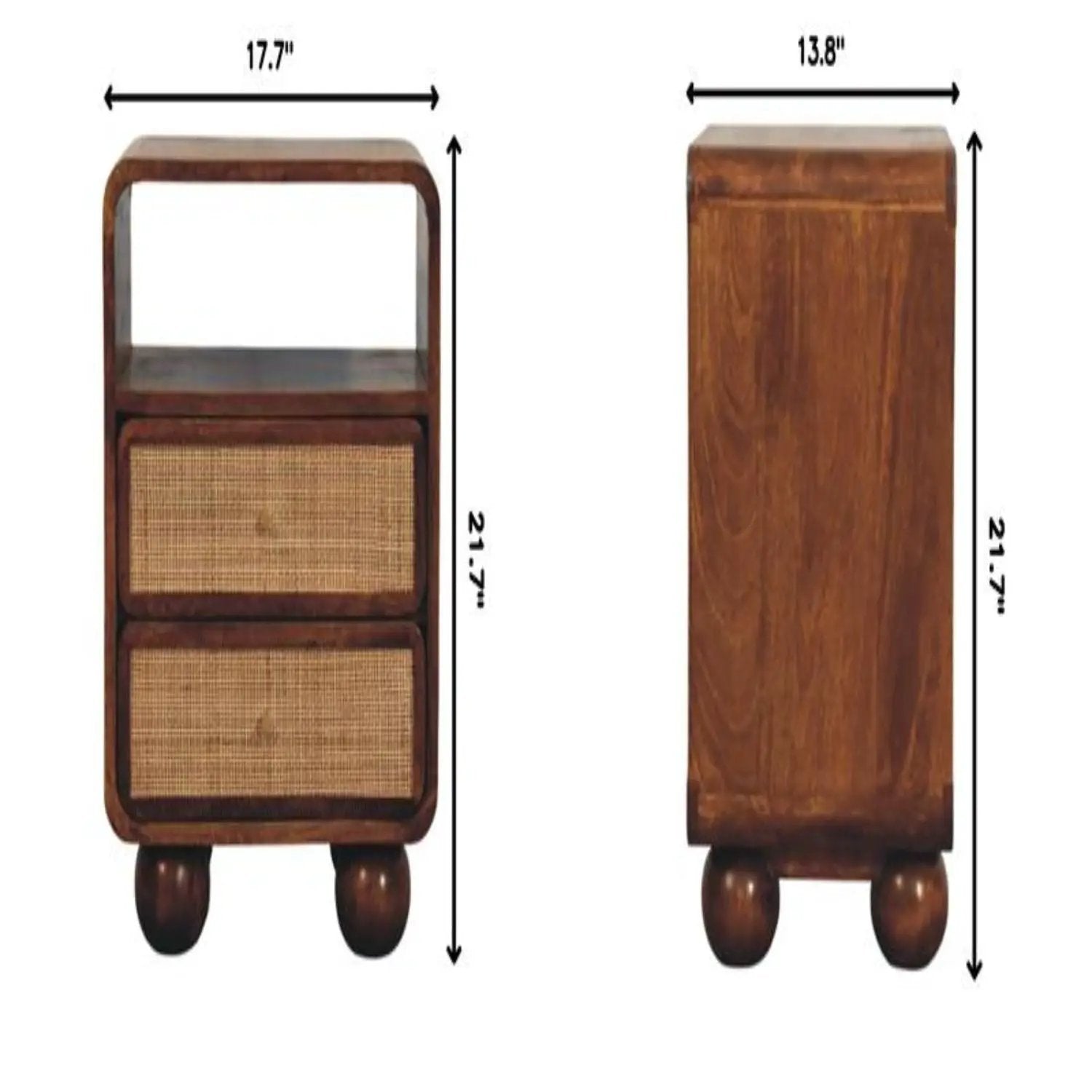 Larissa - 2 Drawer Nightstand - Brown by Unique Piece Furniture