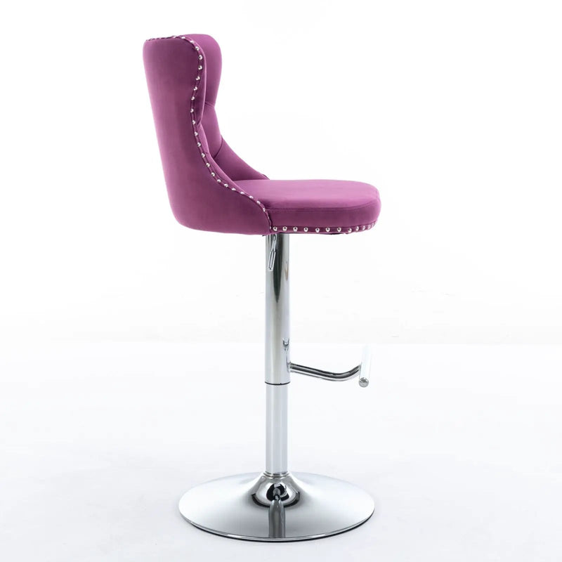 Swivel Adjustable Height Barstools Set of 2 by HouseOfZazla
