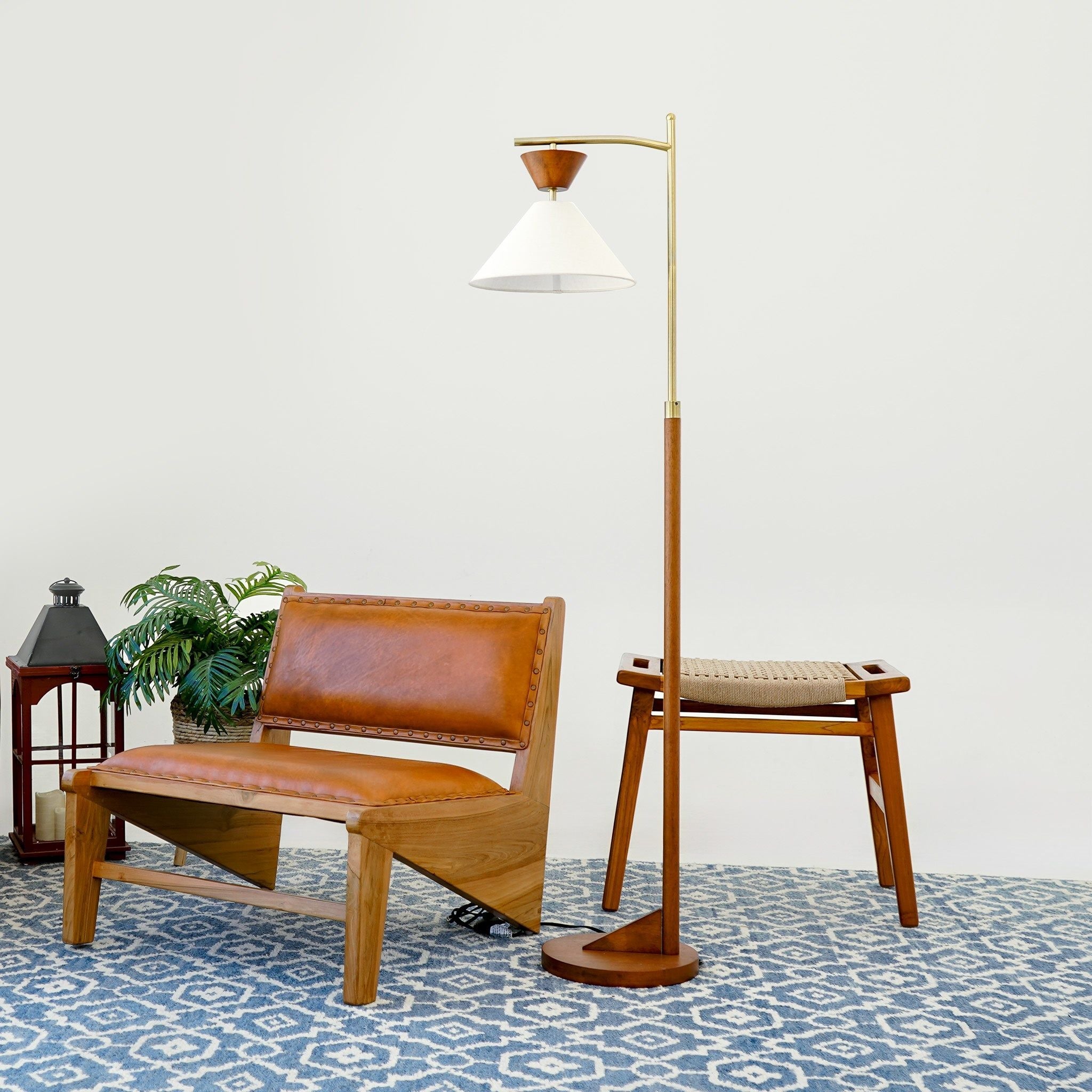 Floor Lamp, Standing Light For Living Room - Brown by HouseOfZazla
