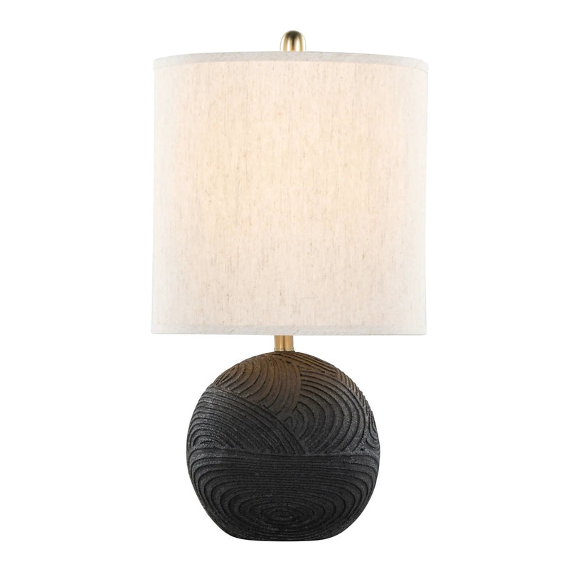 Kona - Contemporary Table Lamp (Set of 2) - Matte Black / Natural by HouseOfZazla
