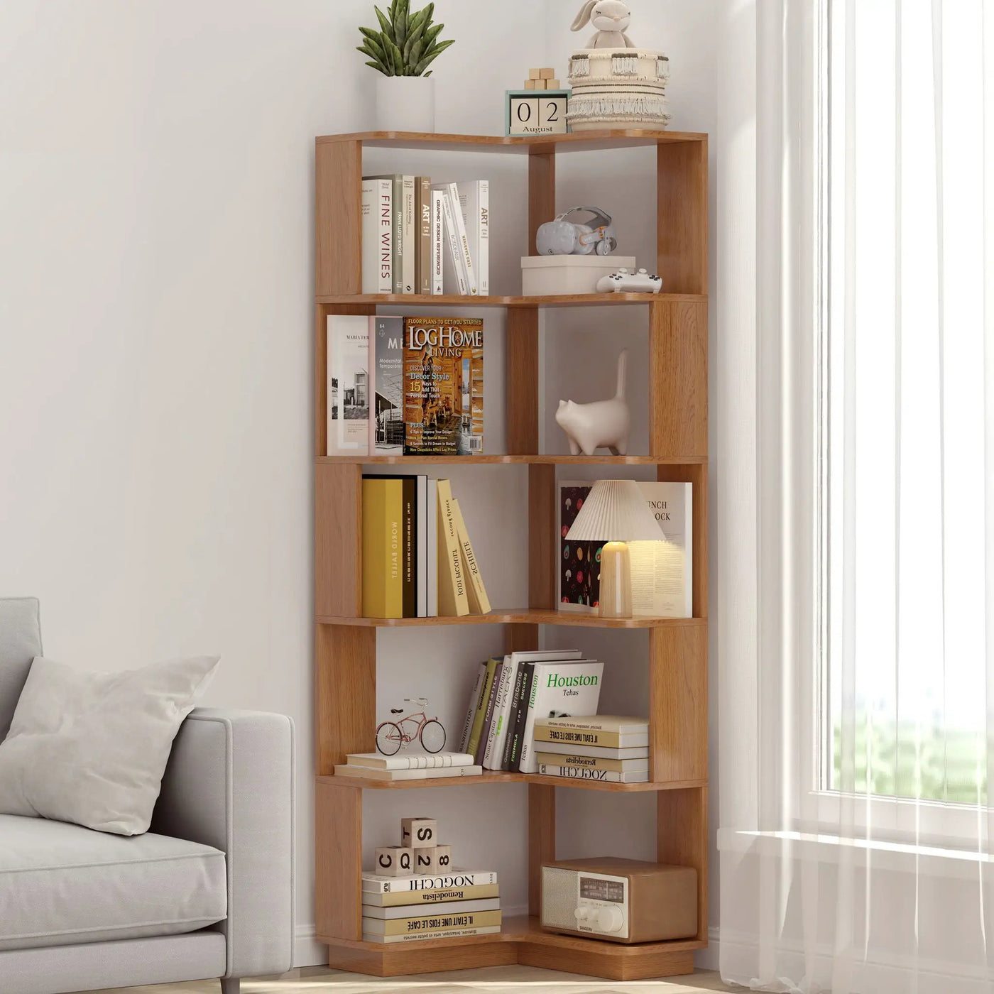 L-Shaped Corner Bookshelf by HouseOfZazla