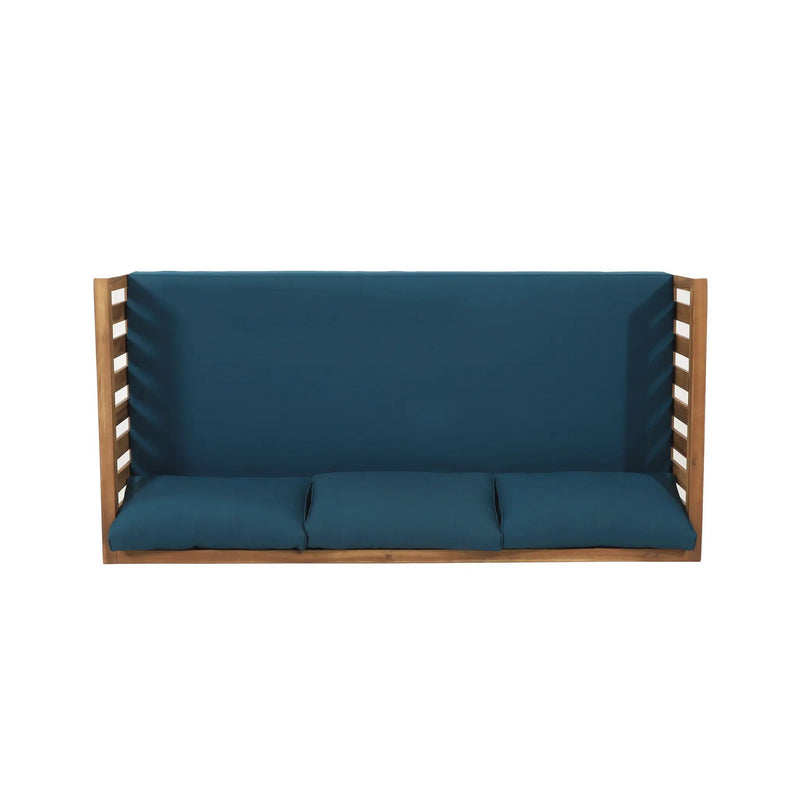 Claremont 3 Seater Daybed Teak Acacia Wood Water Resistant Cushions by HouseOfZazla