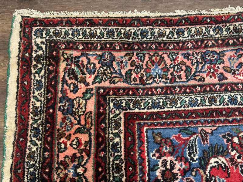 Palace Size Persian Rug 10 x 21 ft, Antique Hamadan Bibikabad Carpet, Handmade Antique Wool Oversized Rug, Ivory, Semi Open Field by Jewel Rugs