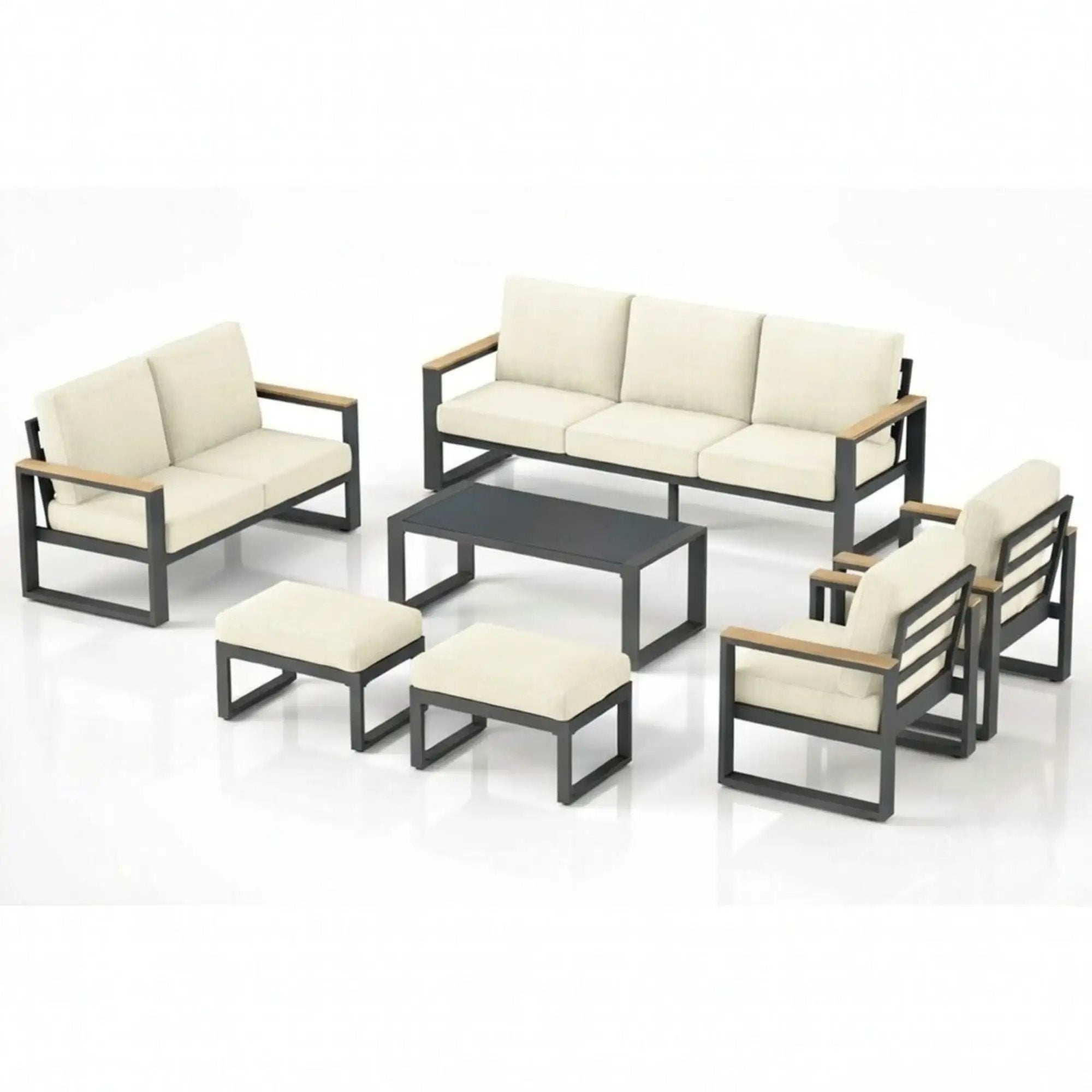 Modern Outdoor Sofa Set With Coffee Table by HouseOfZazla