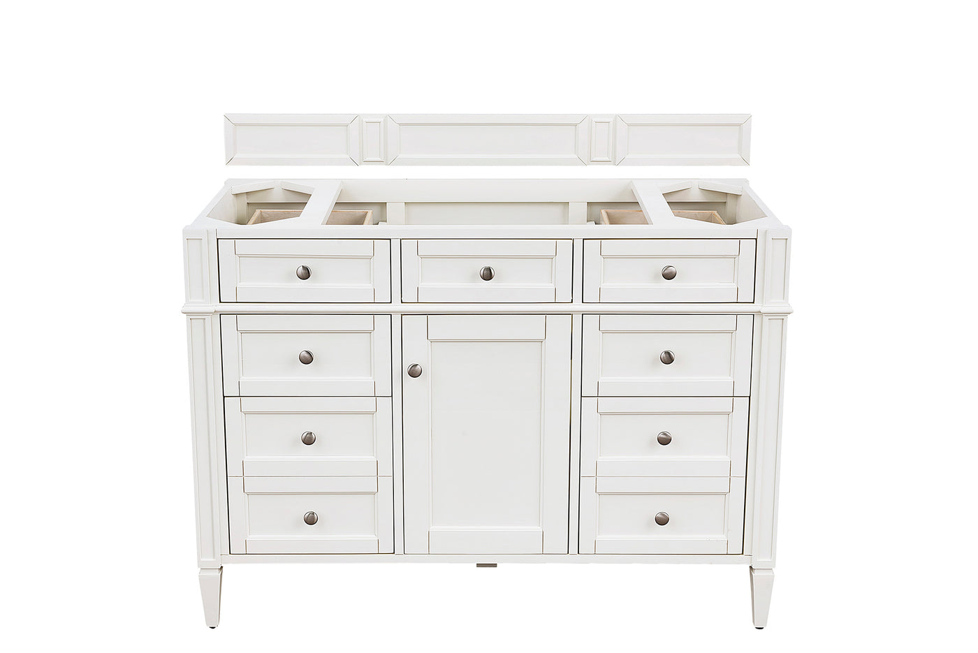 James Martin Brittany 48" Single Bathroom Vanity, Bright White, cabinet without a countertop