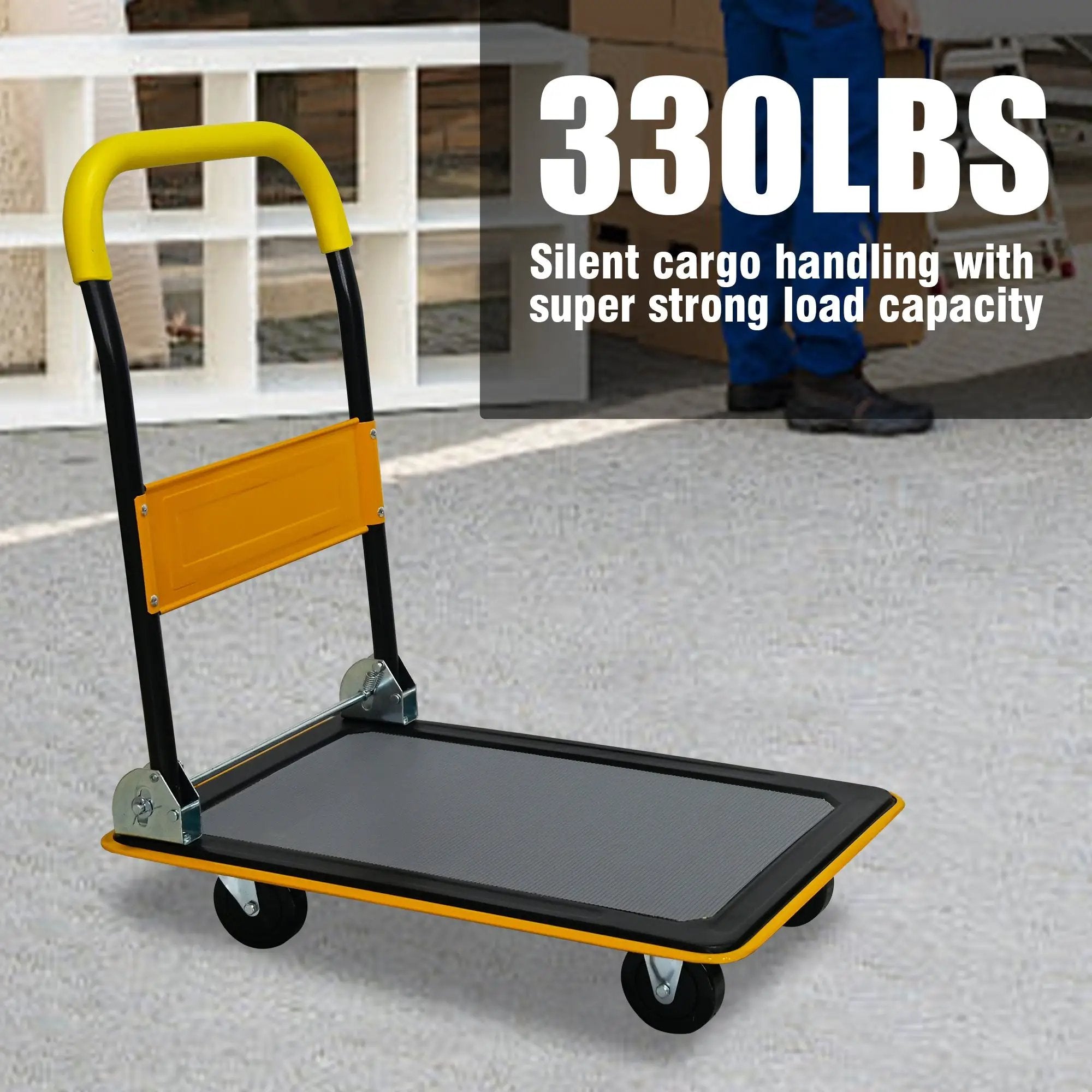 Flatbed Cart - 330lbs Heavy Duty Platform Hand Truck by HouseOfZazla