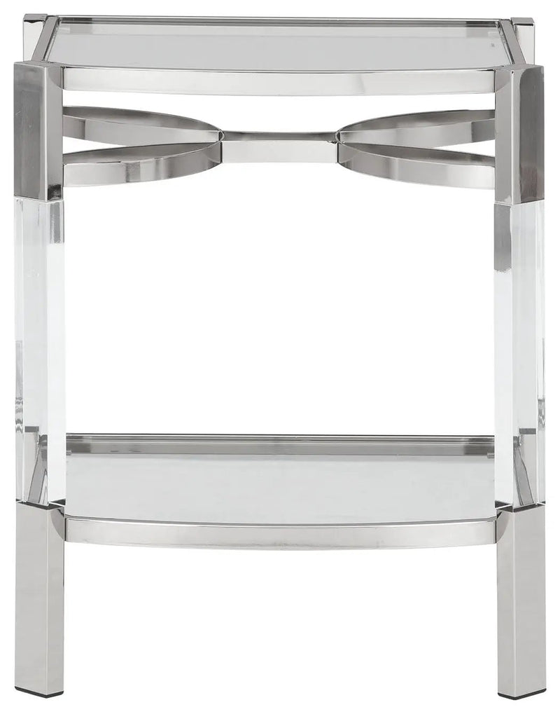 Chaseton - Accent Table - Clear / Silver Finish by Unique Piece Furniture