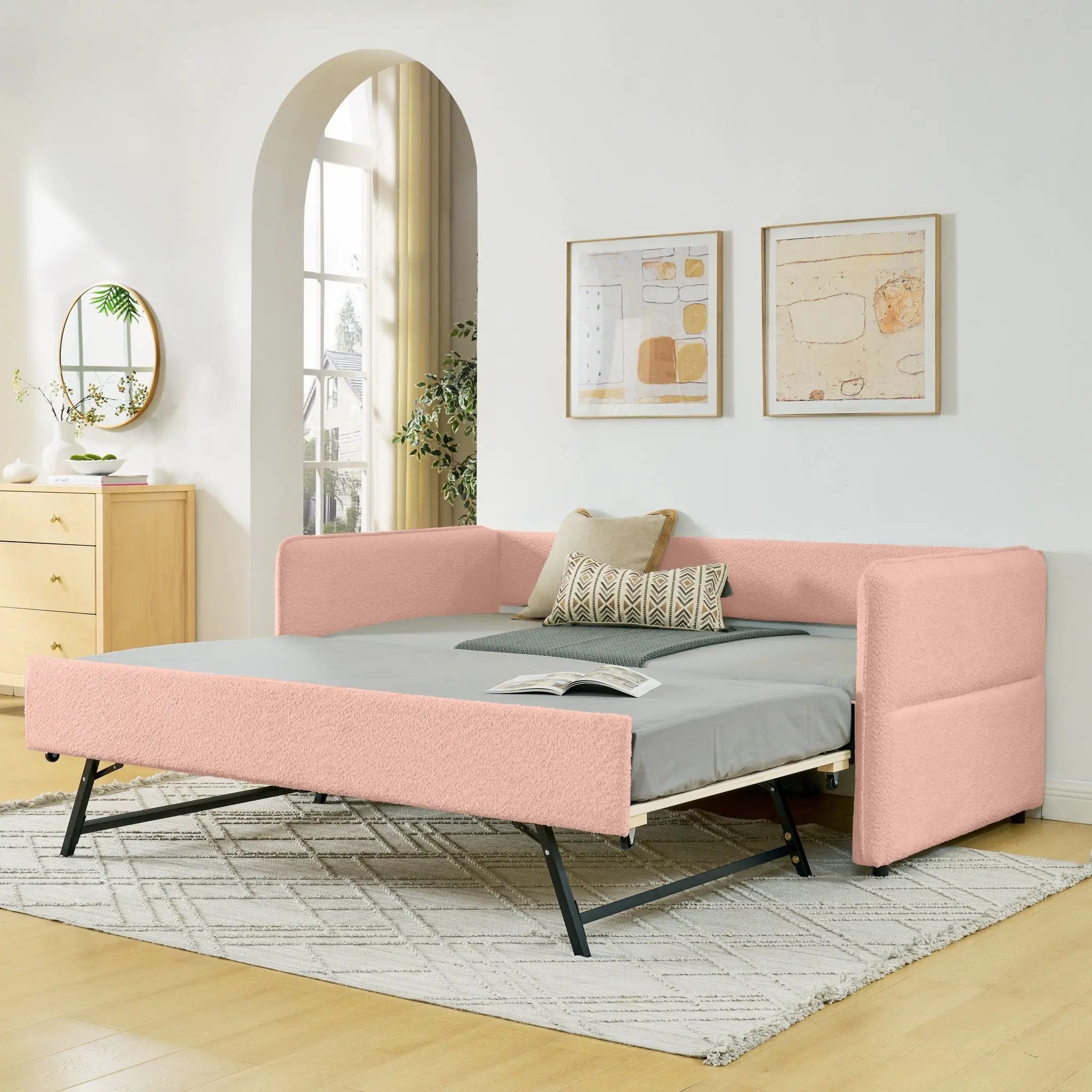 Upholstered Daybed With Pop Up Trundle by Unique Piece Furniture