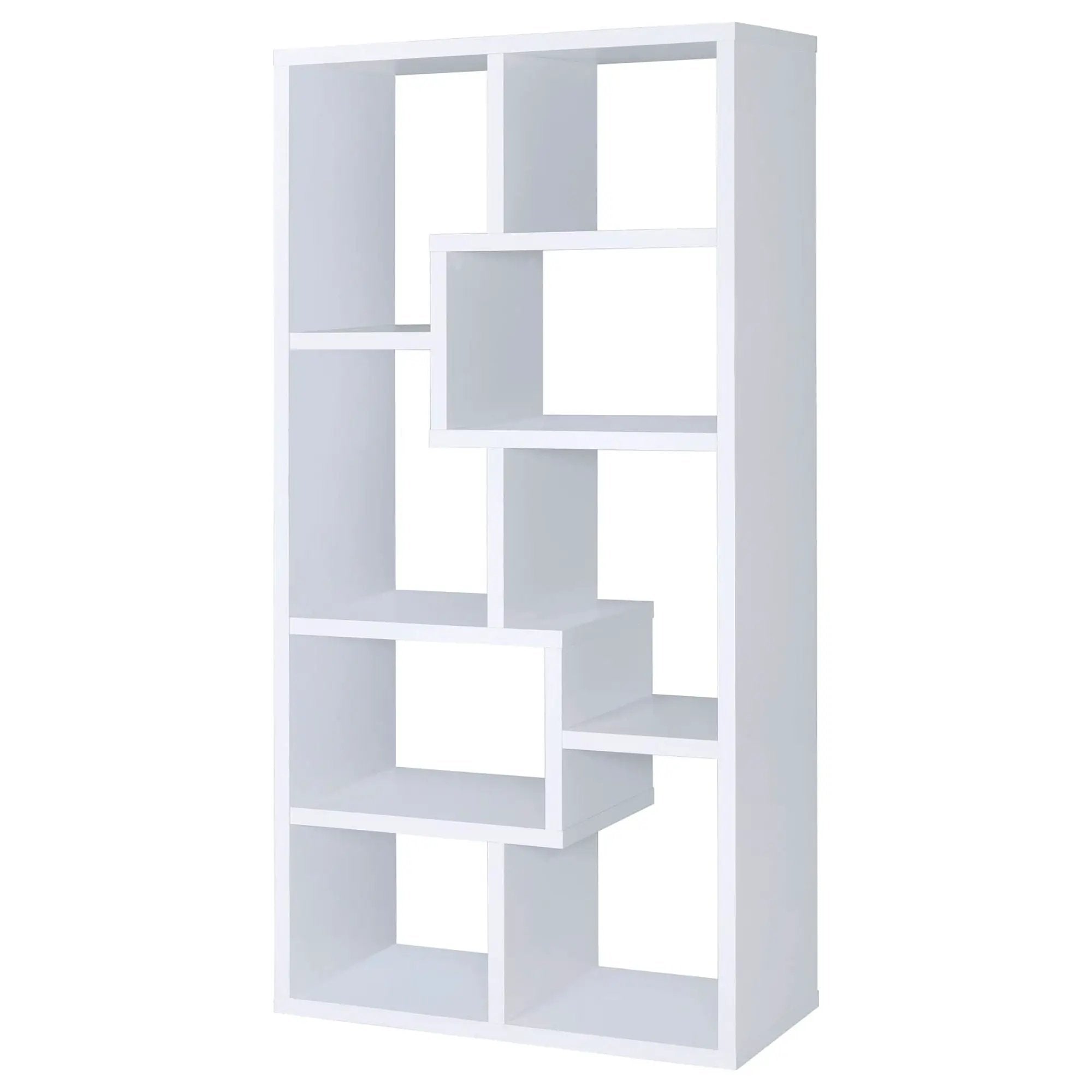 8 Shelf Geometric Bookcase