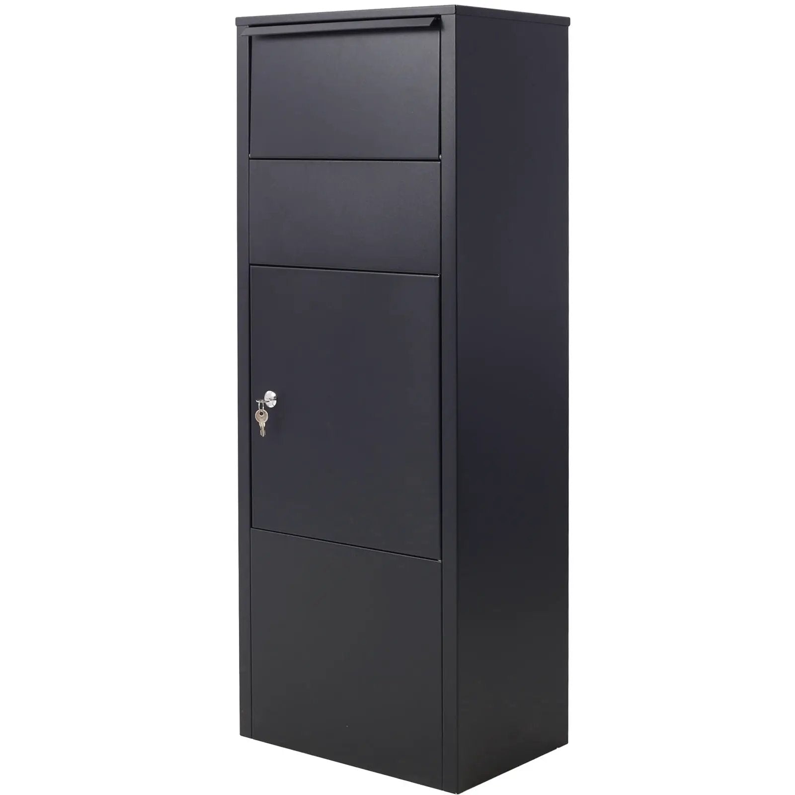 Large Package Delivery Parcel Mail Drop Box With Lockable Storage Compartment Heavy Duty Weatherproof For Express Mail Delivery For Home & Business Use - Black by Unique Piece Furniture
