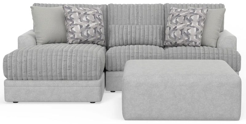 Titan - Sectional With Comfort Coil Seating, Cocktail Ottoman And Accent Pillows Included by Unique Piece Furniture