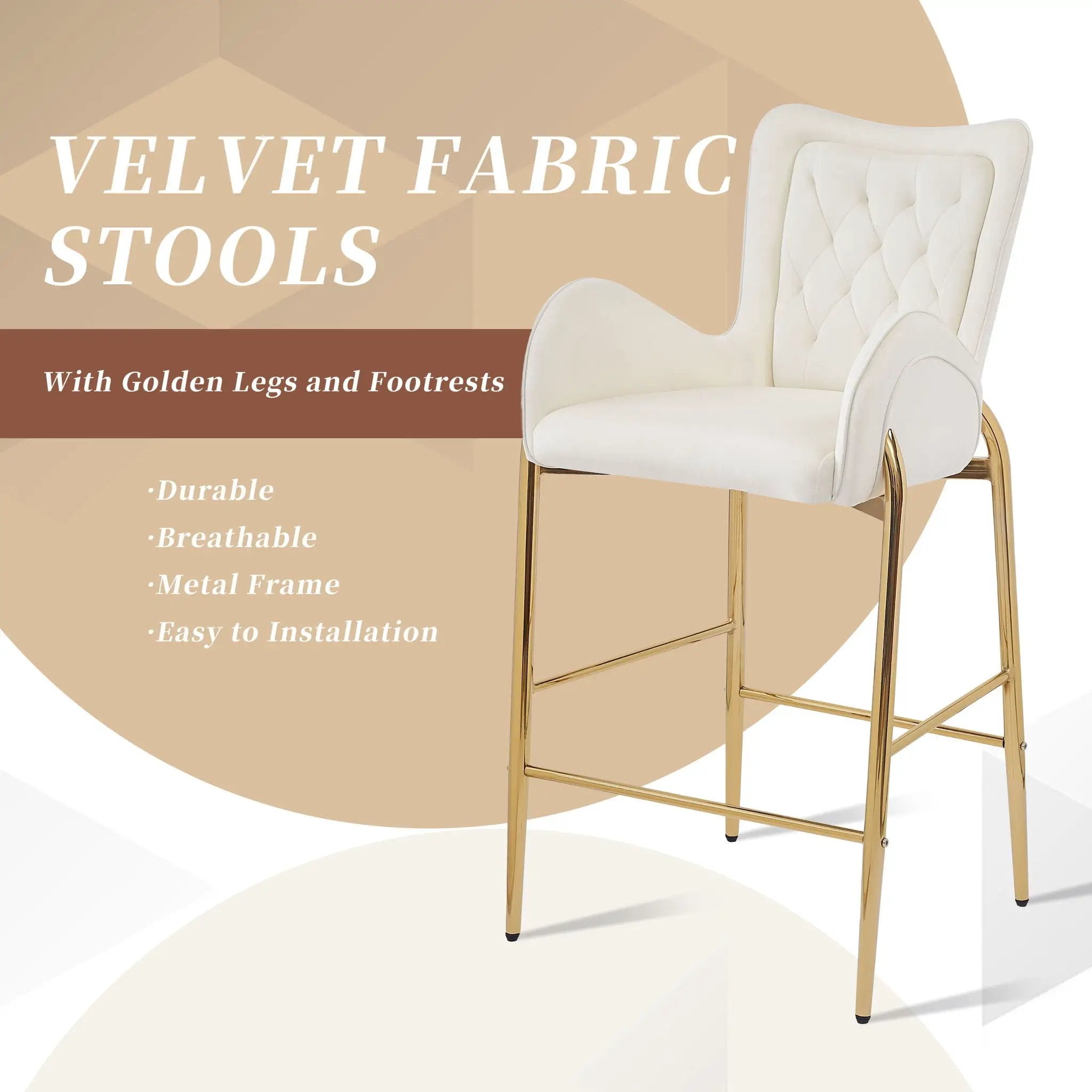 Fabric Counter Height Bar Stools (Set of 2) by HouseOfZazla