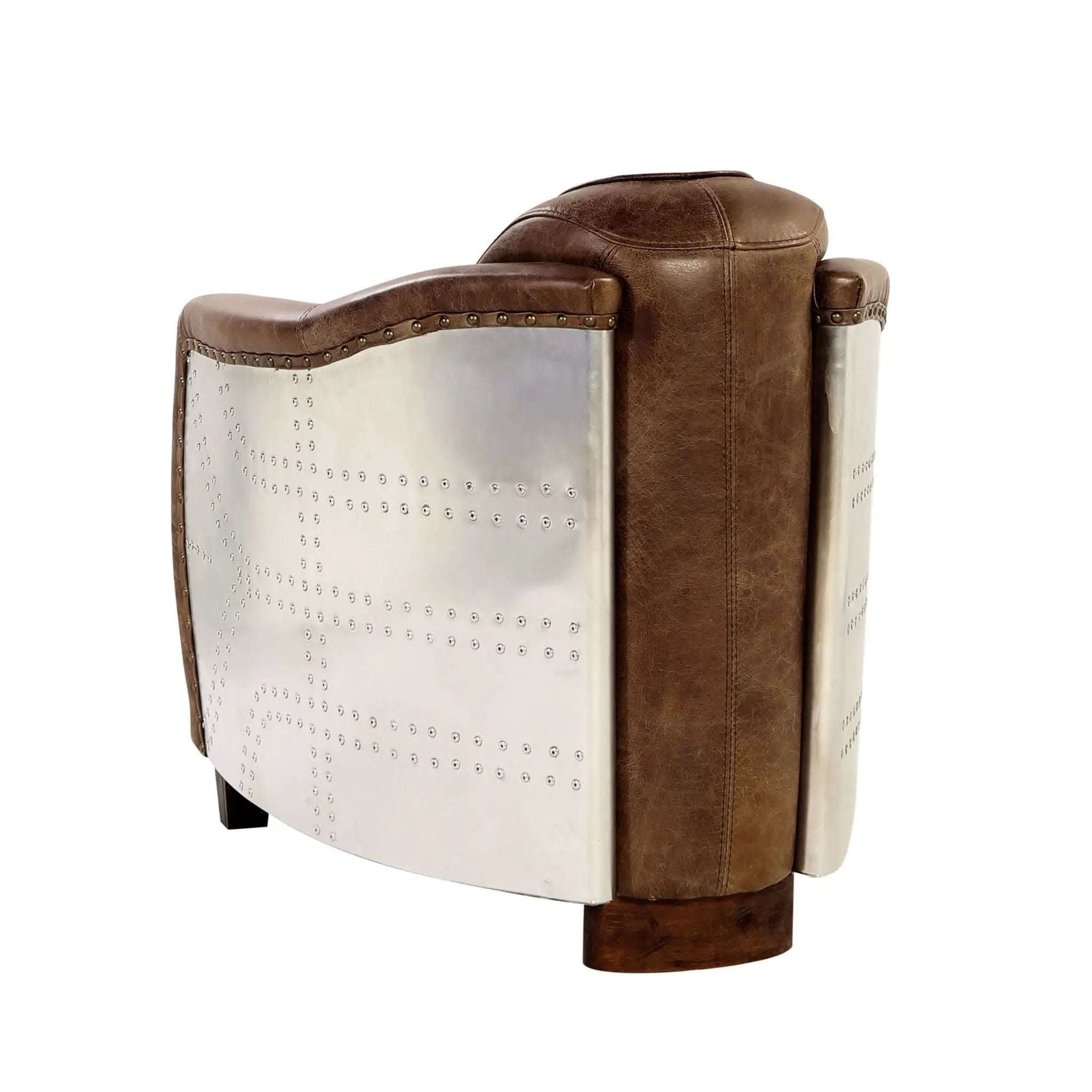 Brancaster - Grain Leather Chair - Brown by HouseOfZazla