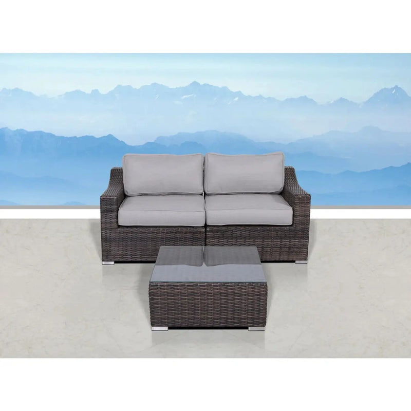 Outdoor Wicker Conversation Set With Cushions, All Weather by HouseOfZazla