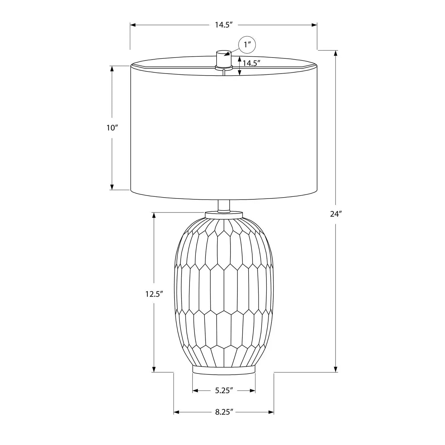 Table Lamp, Lighting, Transitional - Cream by Unique Piece Furniture