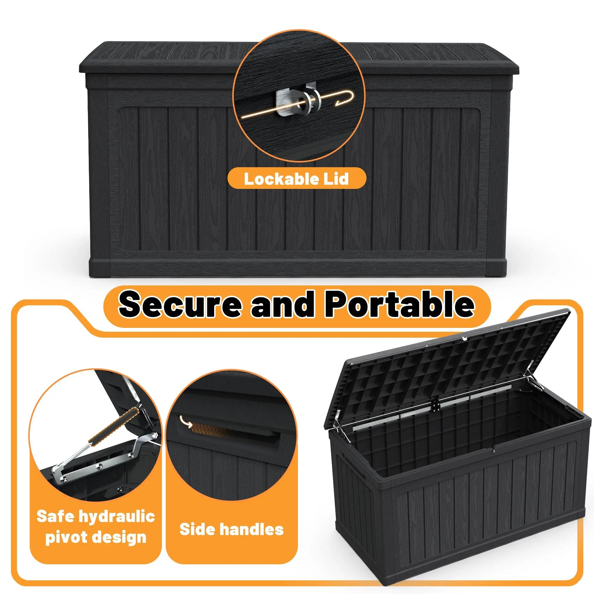 230 Gallon Large Outdoor Storage XXL Deck Box by HouseOfZazla