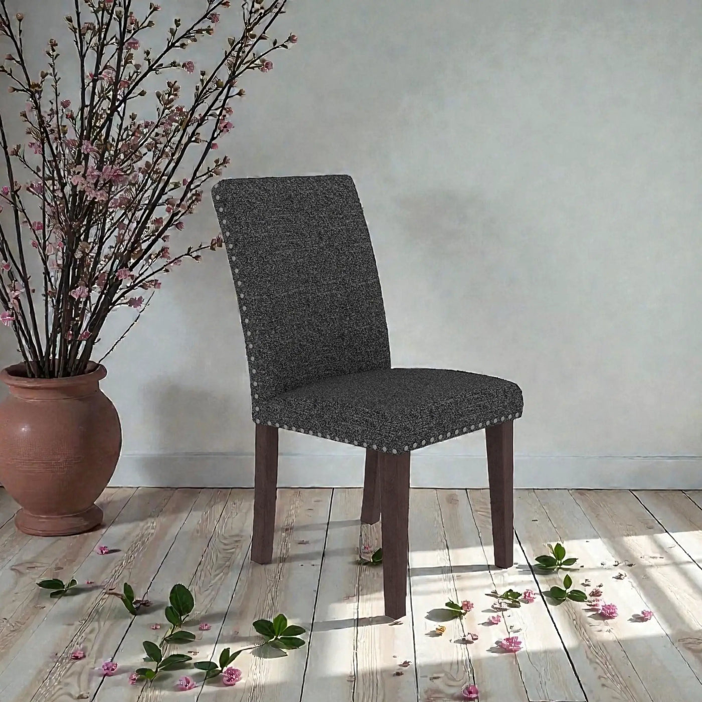 Upholstered Dining Chair With High Back Design (Set of 2) by HouseOfZazla