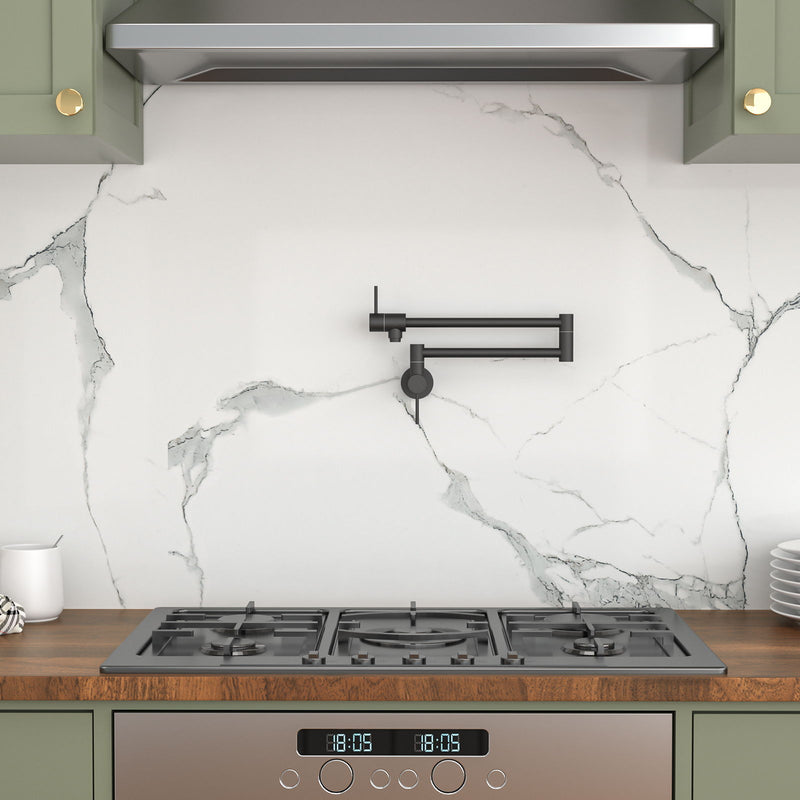 Modern Design Pot Filler Faucet Wall Mount Kitchen Sink, Folding Stretchable by HouseOfZazla
