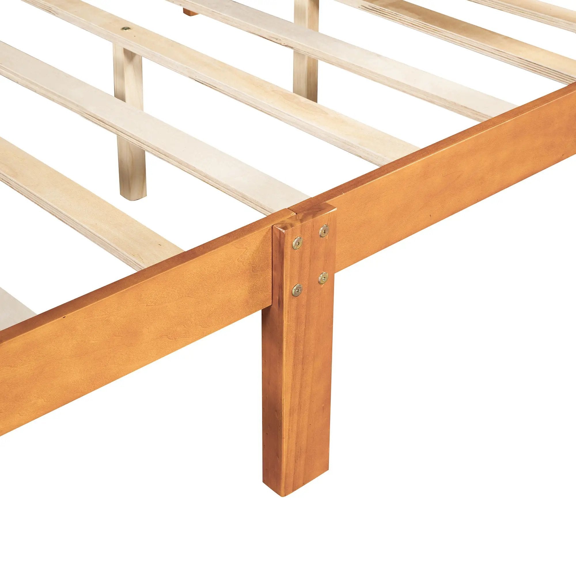 Platform Bed Frame Mattress Foundation Sleigh Bed With Headboard / Footboard / Wood Slat Suppor by HouseOfZazla