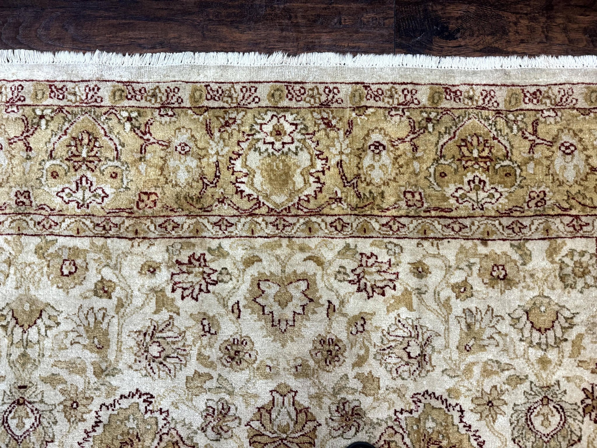 Turkish Oushak Rug 6x9, Vintage, Beige by Jewel Rugs