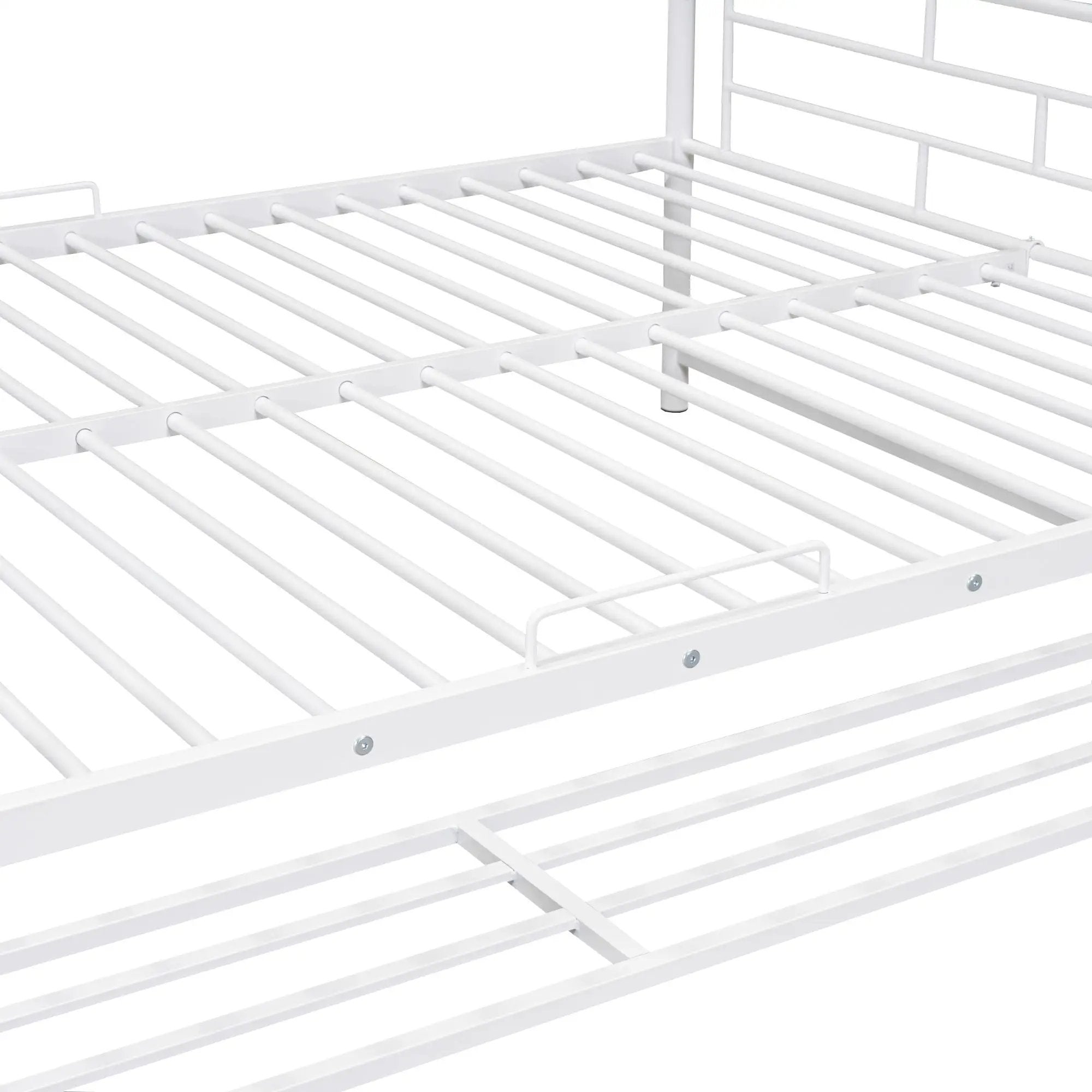 Metal Bunk Bed With Shelf And Guardrails by HouseOfZazla