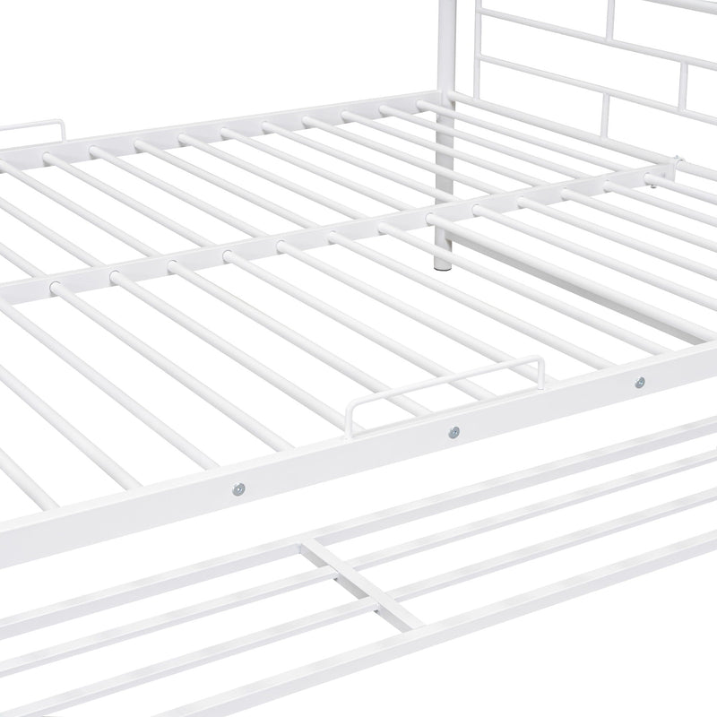 Metal Bunk Bed With Shelf And Guardrails by HouseOfZazla