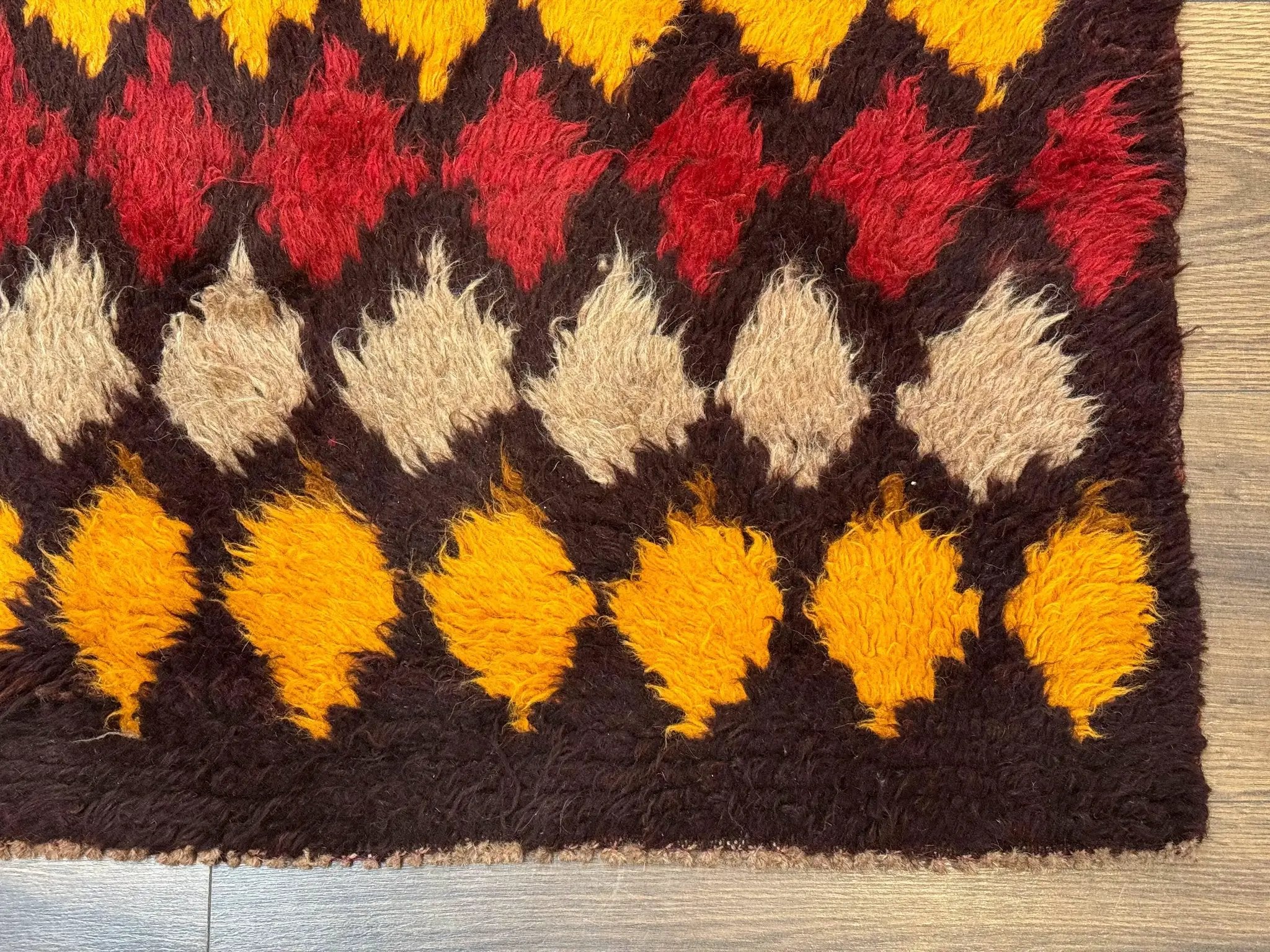 Shaggy Balouch Rug 3x4, Tribal Rug, Afghan Rug, Brown, Multicolor by Jewel Rugs