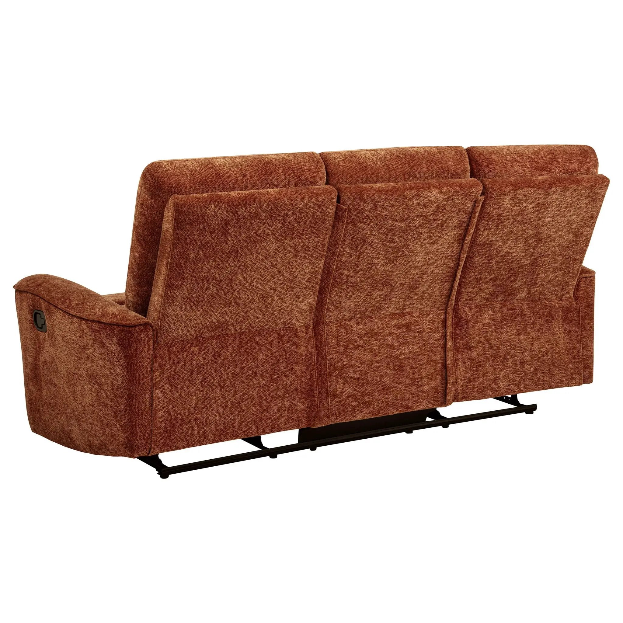 Navarro 3-piece Upholstered Reclining Sofa Set Orange by Unique Piece Furniture
