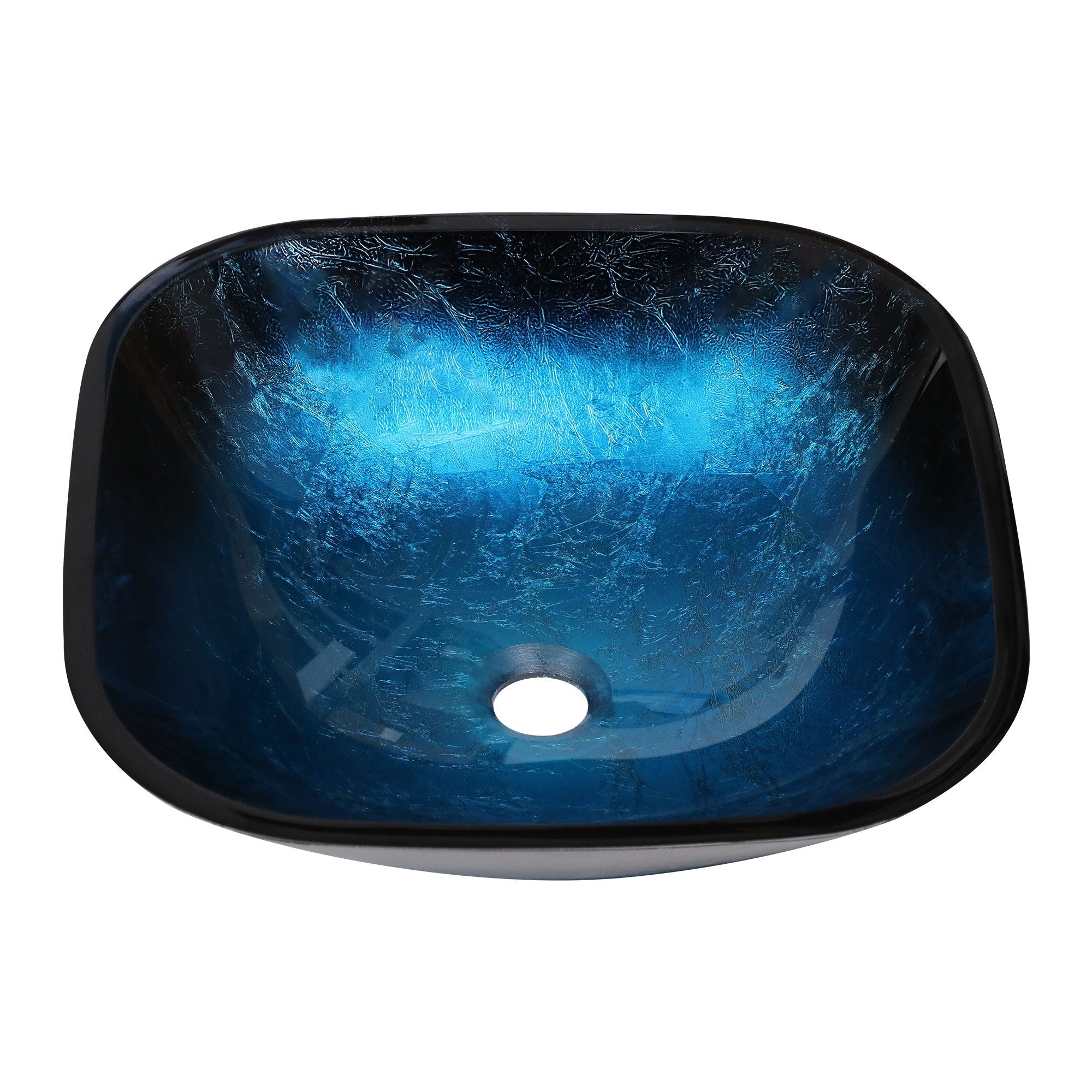 Artistic Vessel Sink With Faucet And Pop Up Drain - Blue by HouseOfZazla
