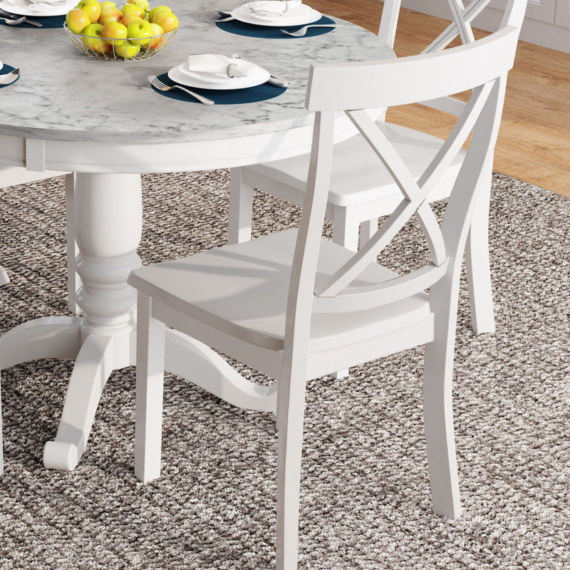 5 Pieces Dining Table And Chairs Set For 4 Persons, Kitchen Room Solid Wood Table With 4 Chairs by HouseOfZazla