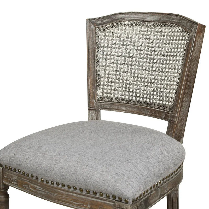 Triomphe - Rattan Wicker High Back Armless Counter Bar Stool by HouseOfZazla