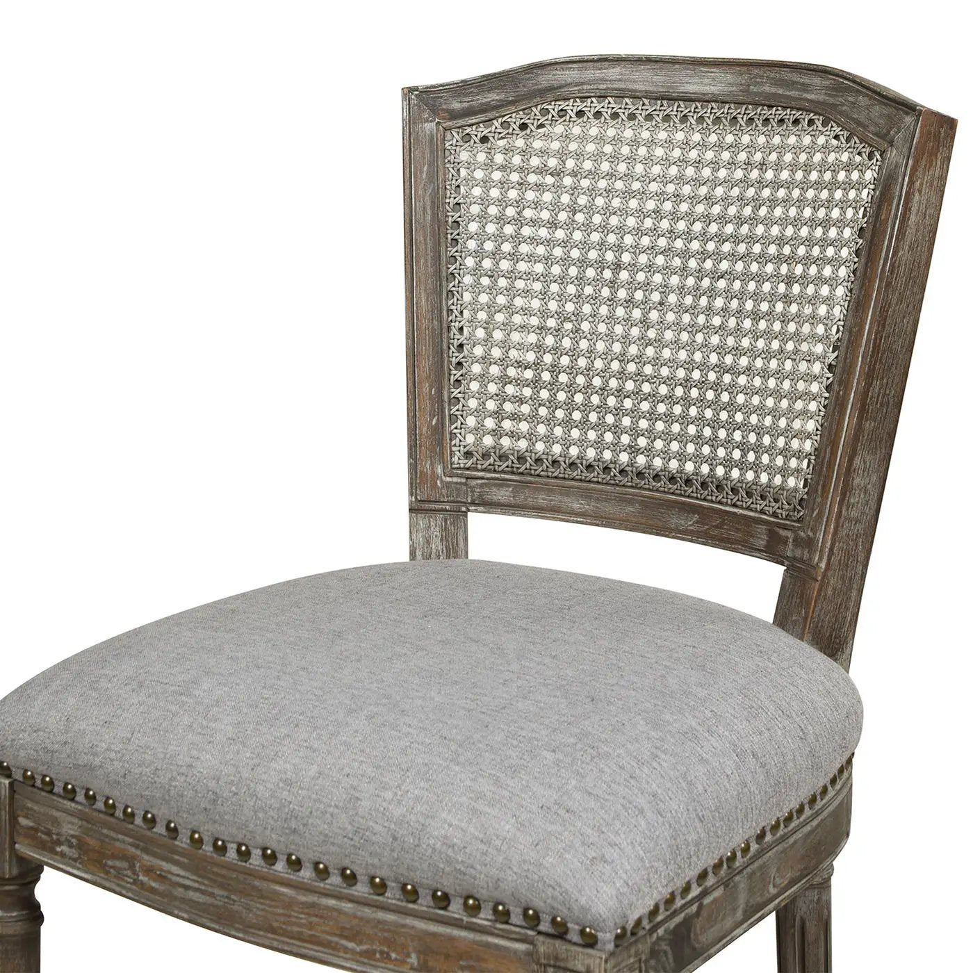 Triomphe - Rattan Wicker High Back Armless Counter Bar Stool by Unique Piece Furniture